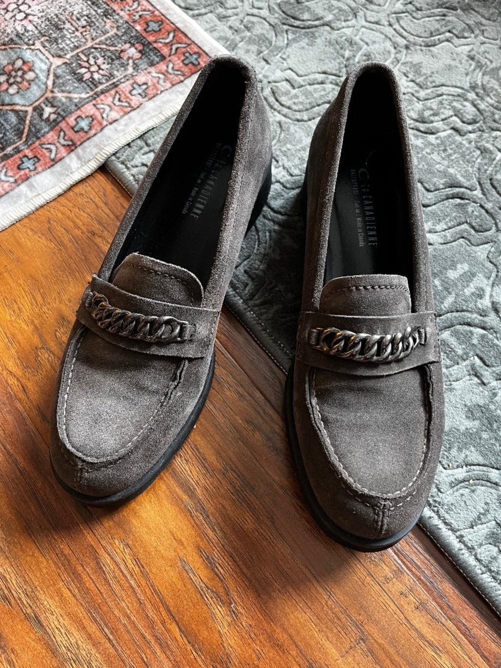 La Canadienne suede loafers